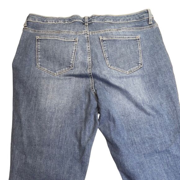 Crown & Ivy Jeans Womens Size 20 WR Curvy Skinny Distressed Ankle Pants Stretch - Picture 7 of 13